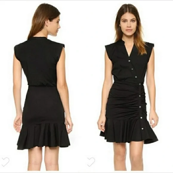 Veronica Beard Ruched Dress Black Size 2 - Picture 1 of 5